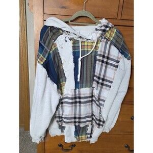 Urban Outfitters BDG Patchwork Hoodie Sweatshirt Size Medium Boho Distressed